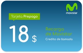 Recharge Movistar Salvador 18 USD