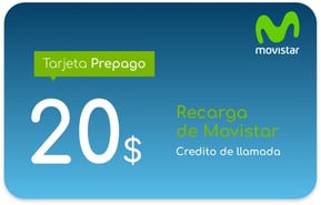 Recarga Movistar Salvador 20 USD