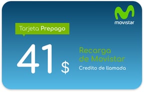 Recarga Movistar Salvador 41 USD