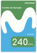 Recarga Movistar Uruguay 240 UYU