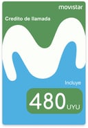 Recarga Movistar Uruguay 480 UYU