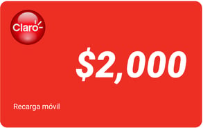 Recarga mòvil $2,000 Claro