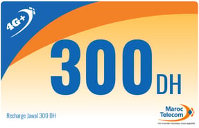 Recharge Jawal Maroc Telecom 300 DH