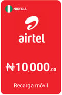 Recarga Airtel Nigeria 10.000,00 NGN