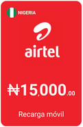 Recarga Airtel Nigeria 15.000,00 NGN
