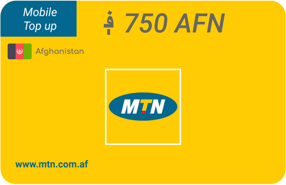 Recharge MTN Afghanistan 750 AFN