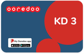Recharge Ooredoo Koweit 3 KD