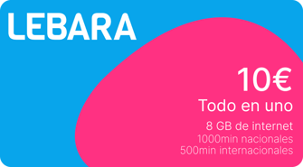 Recharge Lebara Espagne Todo en uno 10€