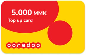 Recharge Ooredoo Myanmar 5000 MMK