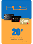 Aufladen PCS Frankreich € 20,00