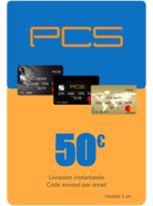 Aufladen PCS Frankreich € 50,00