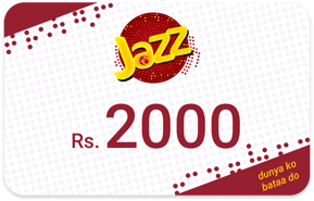 Top up Jazz Pakistan PKR 2,000
