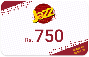 Top up Jazz Pakistan PKR 750