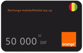 Recharge Orange Guinée 50 000 GNF