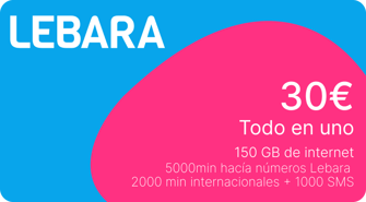 Recharge Lebara Espagne Todo en uno 30€