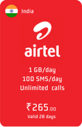 Top up Bundle Airtel India ₹299.00