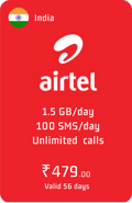 Top up Bundle Airtel India ₹579.00