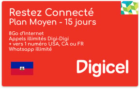 Plan Digicel Haïti Restez Connecté Moyen - 8GB