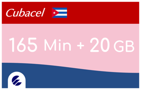 Recharge Cubacel 20Go + Appels et SMS
