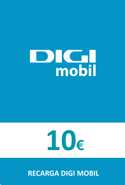 Aufladen DigiMobil Spanien € 10,00