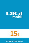 Aufladen DigiMobil Spanien € 15,00