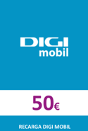 Aufladen DigiMobil Spanien € 50,00