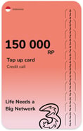 Recharge Three Indonésie 150000Rp