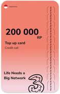 Recharge Three Indonésie 200000Rp