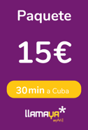 Recarga Paquete Llamaya España 15,00 €