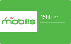 Recharge Mobilis Algérie 1 500,00 DZD
