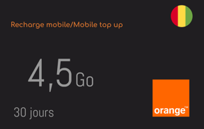Recharge Internet Orange Guinée 4,5Go