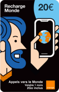 Mobicarte Orange Monde 20€