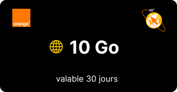 Recharge Internet Orange Maroc 10Go