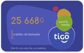 Recharge Tigo 25 668 PYG