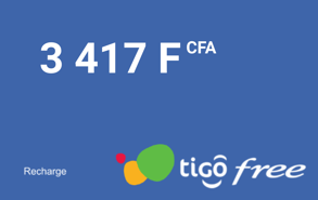 Recharge Tigo Free Sénégal 3 417 FCFA