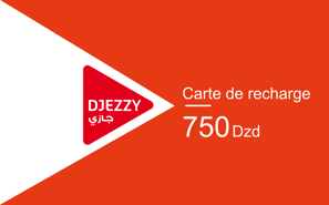 Recharge Djezzy Algérie 750,00 DZD