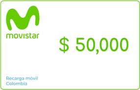 Recarga Movistar Colombia 50.000 COP