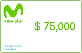 Recarga Movistar Colombia 75.000 COP