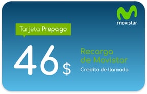 Recarga Movistar Salvador 46 USD