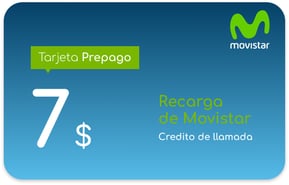 Recarga Movistar Salvador 7 USD