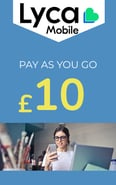 Recharge Forfait Lycamobile Royaume-Uni 10,00 £GB