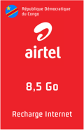 Recharge Internet Airtel RDC 8,5 Go