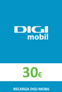 Recharge DigiMobil Espagne 30,00 €