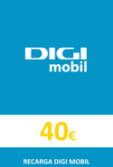 Recharge DigiMobil Espagne 40,00 €