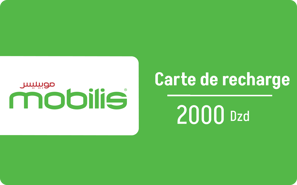 Recharge Mobilis Algérie 2 000,00 DZD