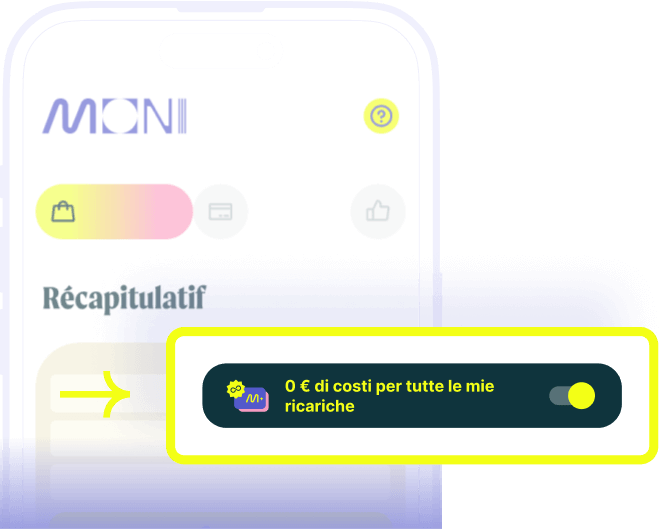 Scegli l'opzione “MONI+“ nella pagina “Riepilogo“.